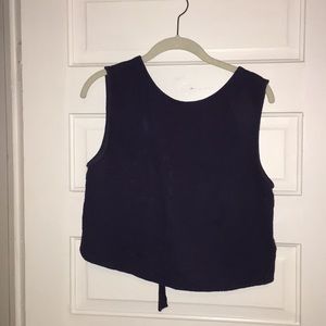 Navy open back tank top